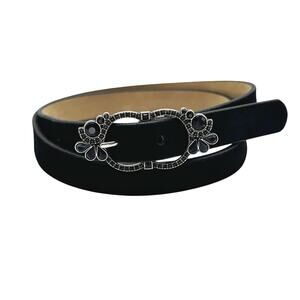 Banana Republic | Women | Rhinestone Buckle Italian Suede Leather Belt | Medium